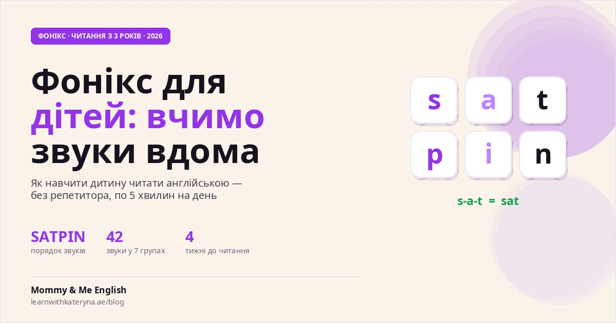 Phonics for toddlers — teaching English letter sounds at home, SATPIN order, 2026